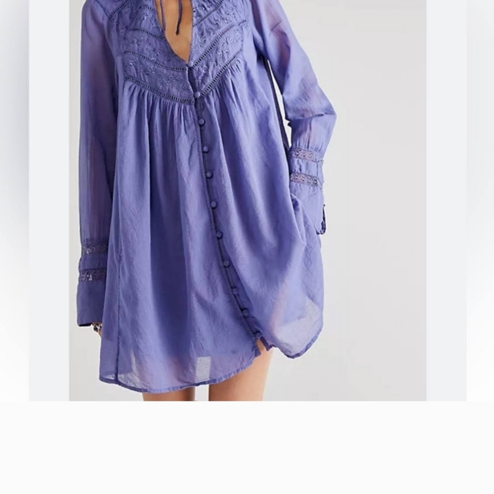 Free People Haddie Mini Dress Light Purple Gorgeous NWT XS - Picture 4 of 9